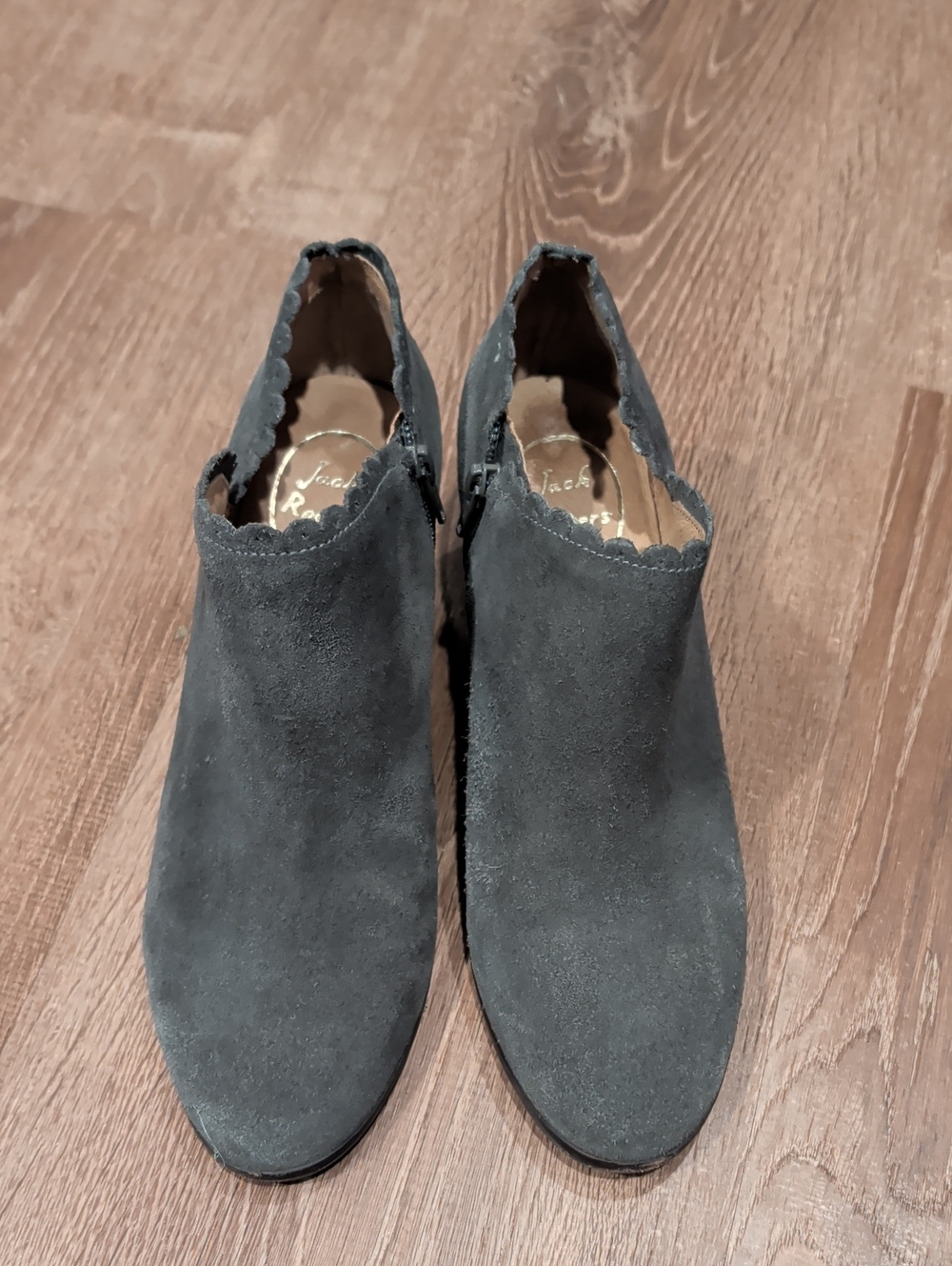 Jack Rogers 8 Booties Scalloped Edges - Picture 2 of 9